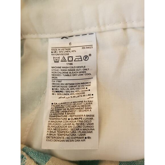 Old Navy Everyday Shorts 5" Inseam Linen Blend Striped Size 6 NWT - Picture 7 of 7